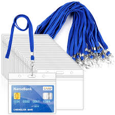  tags and badge holders (blue) 